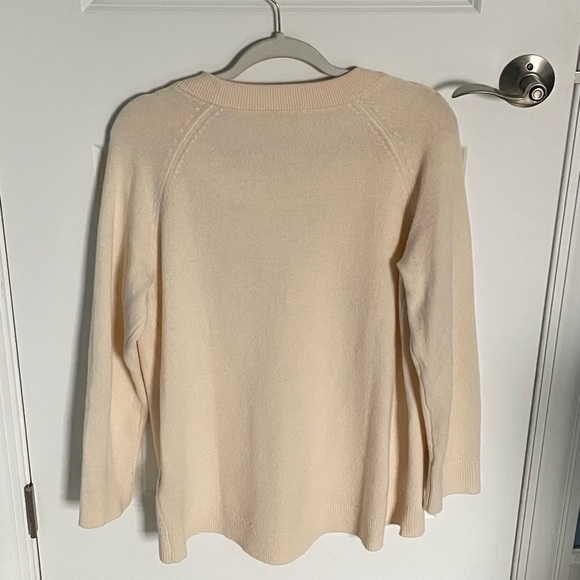 Kate Spade Wool Cream Black Bow Crewneck Sweater - 35608 - Picture 6 of 12